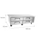 Mesa Baja Refrigerada Ventilada 4 Cajones - Capacidad 340L 2°/+8°C 1930X815X514MM Mesa Baja Refrigerada Ventilada 4 Cajones - Capacidad 340L 2°/+8°C 1930X815X514MM