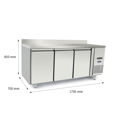 Mesa Congelador 1.79m 3 Puertas 420L