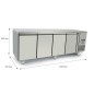 Mesa Refrigerada Acero Inox Ventilada Con 4 Puertas - Capacidad 560L -2°/+8°C 2230X700X850MM Mesa Refrigerada Acero Inox Ventilada Con 4 Puertas - Capacidad 560L -2°/+8°C 2230X700X850MM