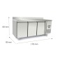 Mesa Refrigerada 1.79m 3 Puertas Inox 420L -2°/+8°C