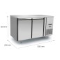 Mesa Refrigerada Acero Inox Ventilada Con 2 Puertas - Capacidad 240L -2°/+8°C 1360X600X850MM Mesa Refrigerada Acero Inox Ventilada Con 2 Puertas - Capacidad 240L -2°/+8°C 1360X600X850MM