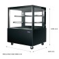 Mostrador De Pasteles - Vitrina Refrigerada con Cristales Frontales Rectos - Ventilada 2°/+8°C 1800X660X1200MM Mostrador De Pasteles - Vitrina Refrigerada con Cristales Frontales Rectos - Ventilada 2°/+8°C 1800X660X1200MM