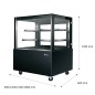 Vitrina Pasteles Refrigerada Cristales Rectos 150x66x120CM Vitrina Pasteles Refrigerada Cristales Rectos 150x66x120CM