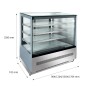 Mostrador De Pasteles Inox - Vitrina Refrigerada Cuadrada - Ventilada 2°/+8°C 1700X750X1400MM Mostrador De Pasteles Inox - Vitrina Refrigerada Cuadrada - Ventilada 2°/+8°C 1700X750X1400MM