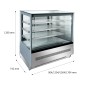 Mostrador De Pasteles Inox - Vitrina Refrigerada Cristales Frontales Rectos - Ventilada 2°/+8°C 900X750X1400MM Mostrador De Pasteles Inox - Vitrina Refrigerada Cristales Frontales Rectos - Ventilada 2°/+8°C 900X750X1400MM