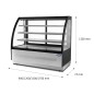 Mostrador De Pasteles Inox - Vitrina Refrigerada Cristales Frontales Curvos- Ventilada 2°/+8°C 900X660X1200MM Mostrador De Pasteles Inox - Vitrina Refrigerada Cristales Frontales Curvos- Ventilada 2°/+8°C 900X660X1200MM