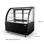 Vitrina Pasteles Refrigerada Negro Cristale Curvos 120x66x120CM Vitrina Pasteles Refrigerada Negro Cristale Curvos 120x66x120CM
