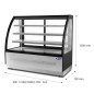 Vitrina Pasteles Refrigerada Cristales Curvos 170x75x135CM Vitrina Pasteles Refrigerada Cristales Curvos 170x75x135CM