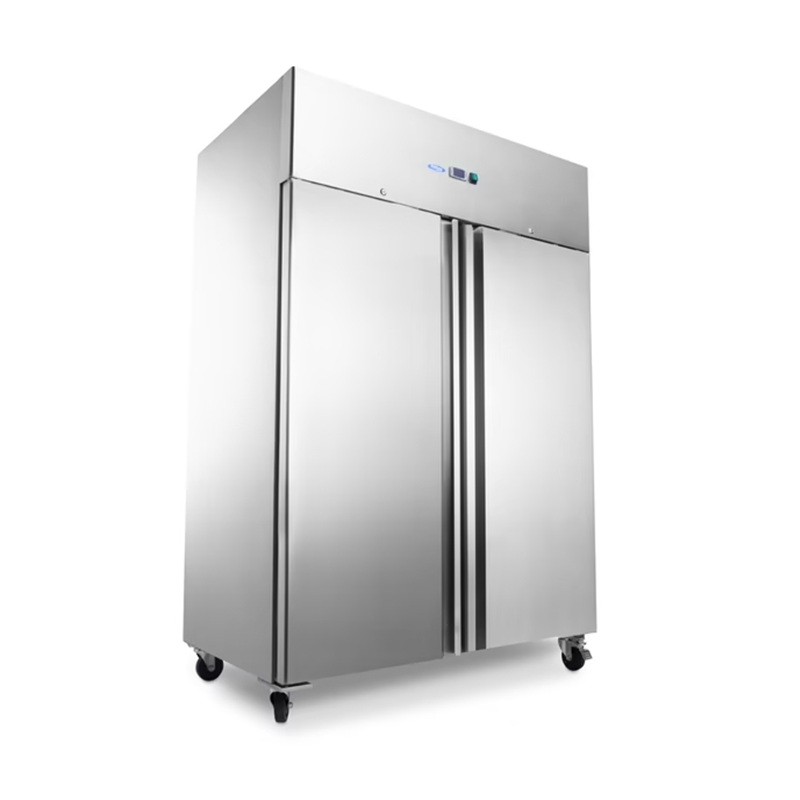 Frigorífico Vertical Inox Con 2 Puertas 1160L, 2℃ ~ 28 ℃, 380W, 1340*810*2010MM Frigorífico Vertical Inox Con 2 Puertas 1160L, 2℃ ~ 28 ℃, 380W, 1340*810*2010MM