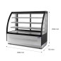 Mostrador De Pasteles Inox - Vitrina Refrigerada Cristales Frontales Curvos - Ventilada 2°/+8°C 1500X750X1350MM Mostrador De Pasteles Inox - Vitrina Refrigerada Cristales Frontales Curvos - Ventilada 2°/+8°C 1500X750X1350MM