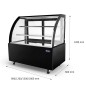 Vitrina Pasteles Negra Refrigerada Cristales Curvos 90x66x120CM Vitrina Pasteles Negra Refrigerada Cristales Curvos 90x66x120CM