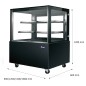 Vitrina Pasteles Negra Refrigerada Cristales Rectos 120x66x120CM Vitrina Pasteles Negra Refrigerada Cristales Rectos 120x66x120CM