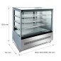 Mostrador De Pasteles Inox- Vitrina Refrigerada Cristales Frontales Rectos - Ventilada 0°/+8°C 1200X750X1400MM Mostrador De Pasteles Inox- Vitrina Refrigerada Cristales Frontales Rectos - Ventilada 0°/+8°C 1200X750X1400MM
