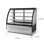 Mostrador De Pasteles Inox- Vitrina Refrigerada Cristales Frontales Curvos - Ventilada 0°/+8°C 1200X750X1350MM Mostrador De Pasteles Inox- Vitrina Refrigerada Cristales Frontales Curvos - Ventilada 0°/+8°C 1200X750X1350MM