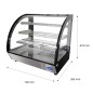 Vitrina Caliente Cristal Curvado De 100L 700×580×678MM 30~90℃ Vitrina Caliente Cristal Curvado De 100L 700×580×678MM 30~90℃
