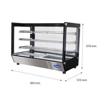 Vitrina Caliente Rectangular De 160L  900×580×678MM 30～90℃