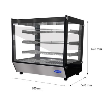 Vitrina Caliente Rectangular De 120L  700×580×678MM 30～90℃