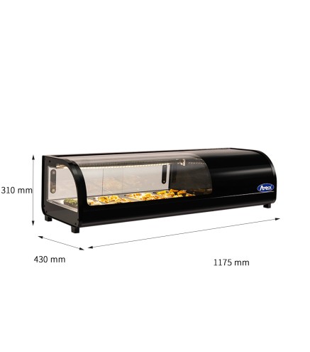 Vitrina Refrigerada Sushi 117cm 50L 4xGN1/3 2-8°C