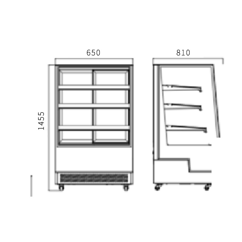 VITRINA REFRIGERADA PARA PASTELERIA 350L