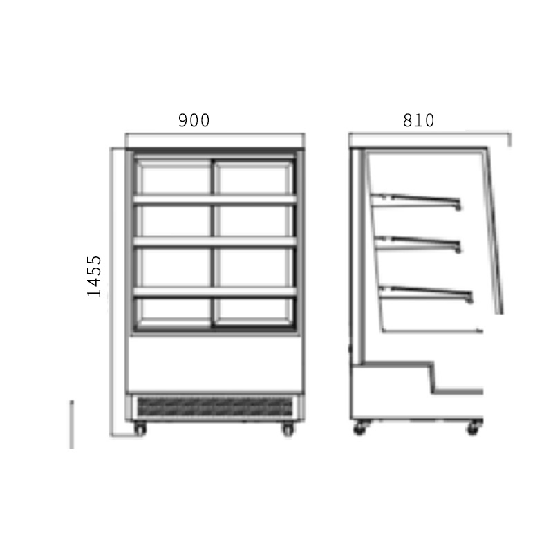 VITRINA REFRIGERADA PARA PASTELERIA 500L