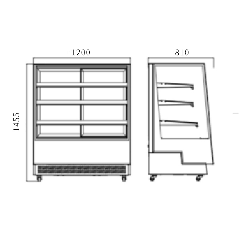 VITRINA REFRIGERADA PARA PASTELERIA 650L