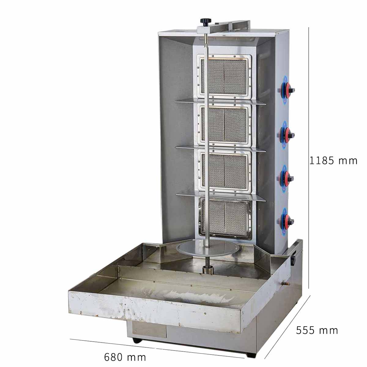Horno Kebab a gas 4 quemadores