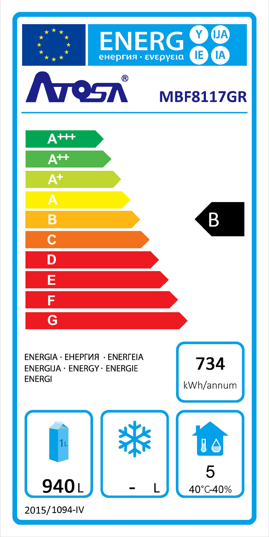 ARMARIO FRIGORÍFICO DE ACERO GN2/1 INOX - VENTILADO -  220-240V/350W 2.01kWh/24H Capacidad 1240L- N.2 Puerta - TEMP. -2°/+8°C - Dim. L805xP1314xH2065mm Energy  B 大二门冷藏冰箱 -
