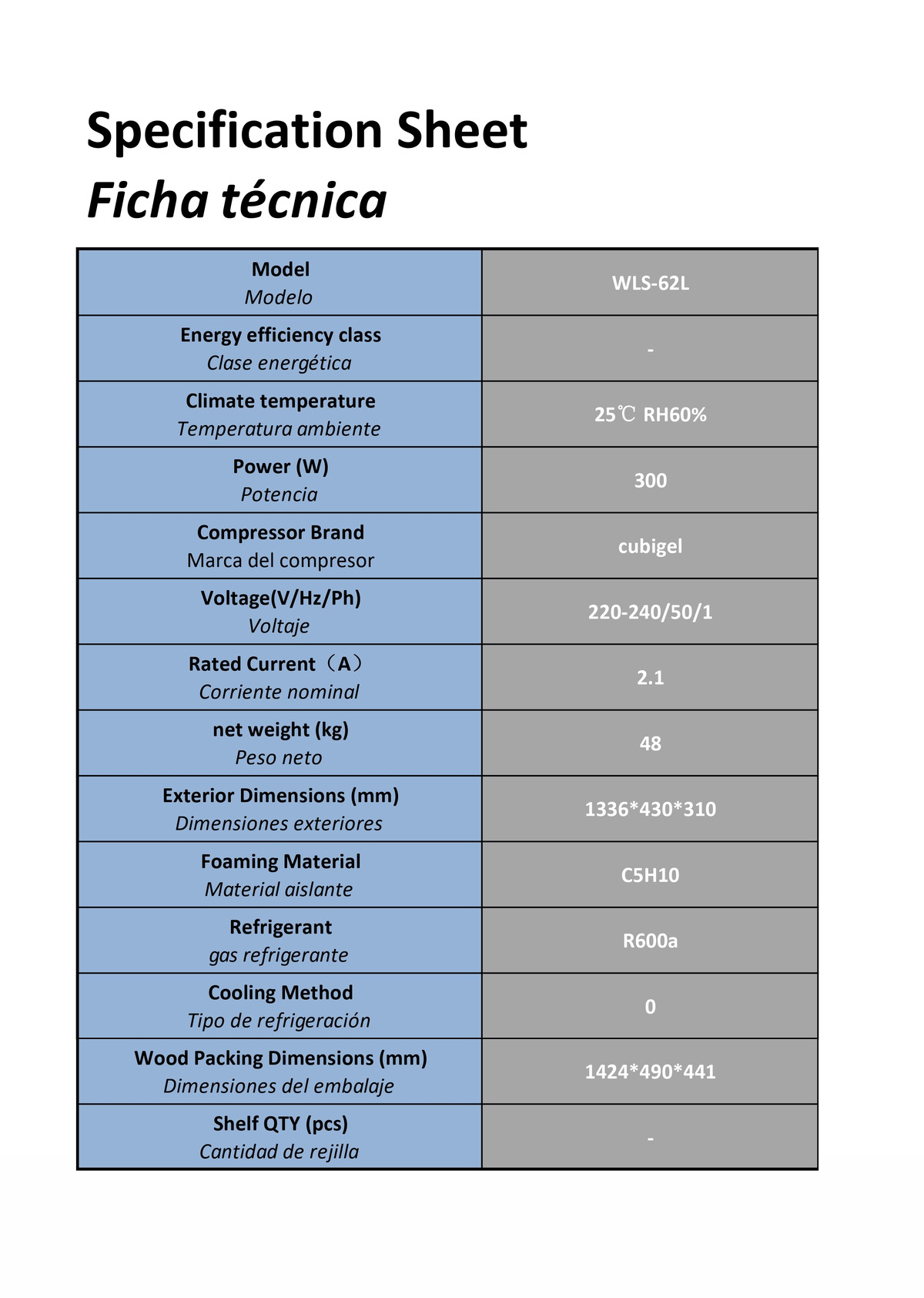 VITRINA REFRIGERADA PARA SUSHI 220-240V/300W  1352x430x310mm. 62L 5xGN1/3(20mm)  TEMP.+2°/+8°C  寿司柜 -