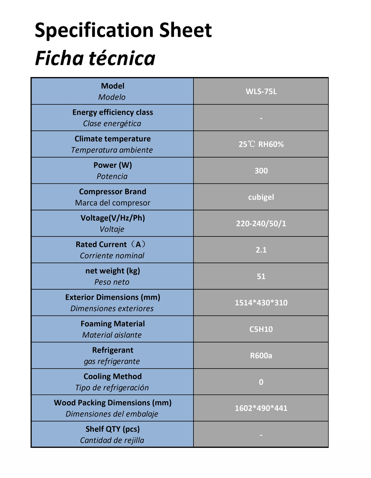 VITRINA REFRIGERADA PARA SUSHI  220-240V/300W 1530x430x310mm. 75L  6xGN1/3(20mm)  TEMP.+2°/+8°C  寿司柜 -