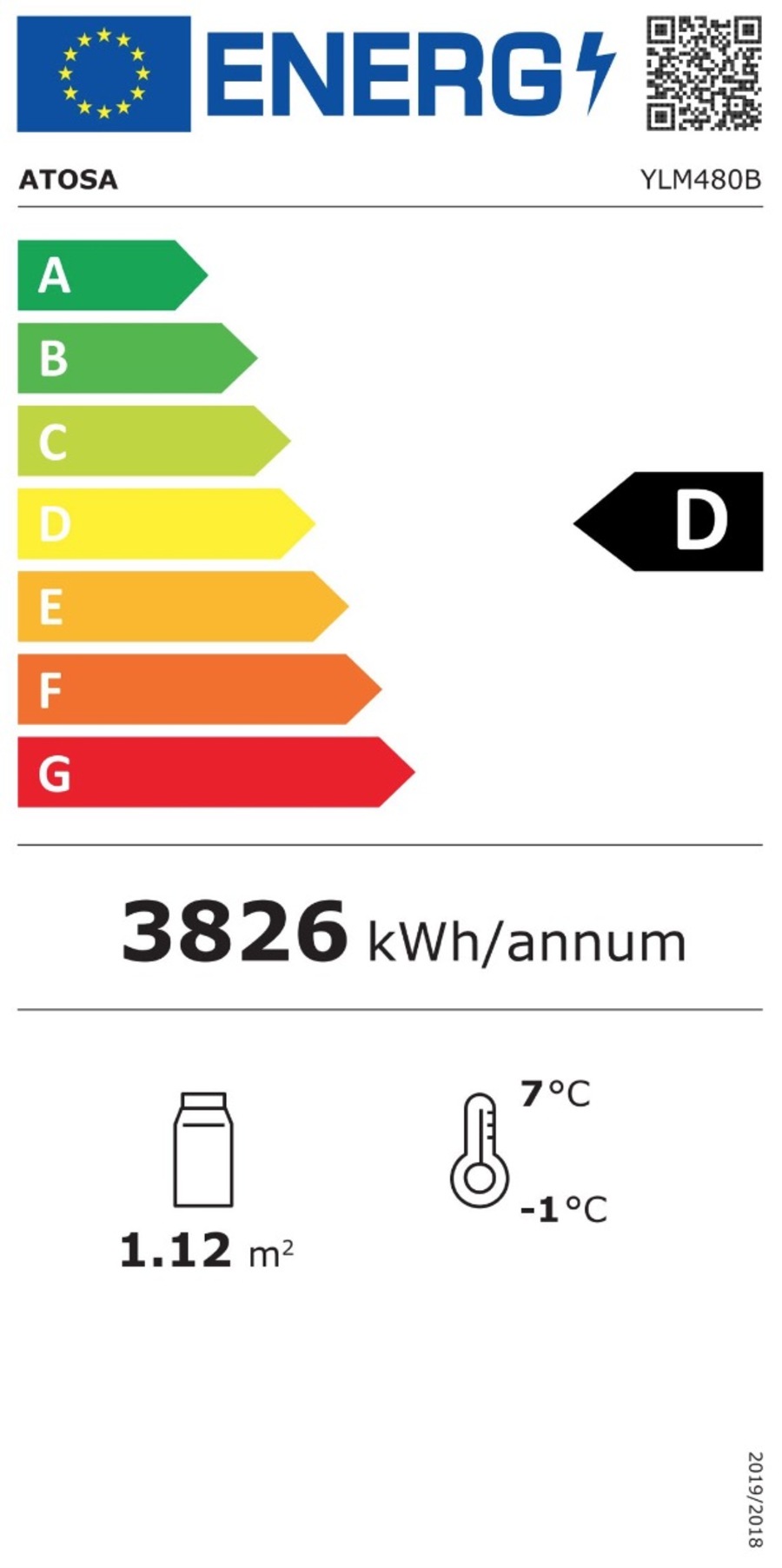 Refrigerador para bebidas con puerta corredera 700L 1000*610*1910mm TEMP 0°/+5°C 480LR290 700W Energy D   前移门饮料柜 -